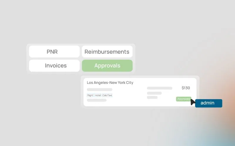PNRs, invoices, reimbursements and approvals handled in one workflow