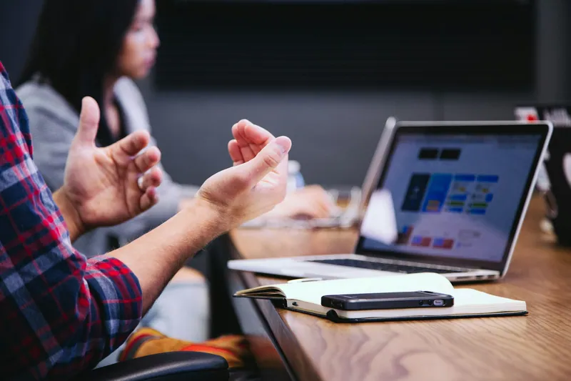A team reviewing a business dashboard together in a meeting